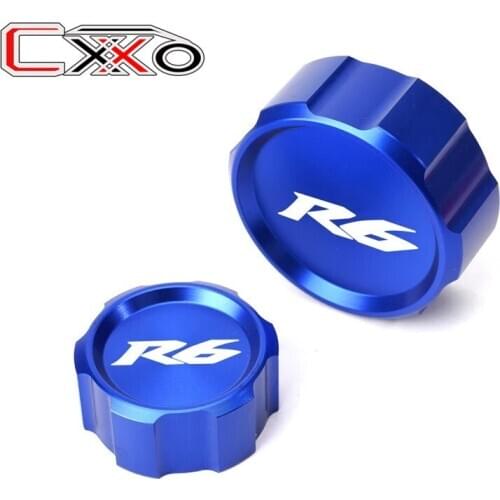 For Yamaha YZF-R6 YZF R6 YZFR6 2000-2020 2019 Motorcycle Red Front Rear Fluid Cylinder Master Reservoir Cover