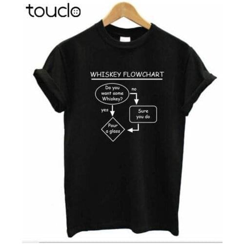 Whiskey Flowchart T-Shirt Mens Womens Funny Drinking Whisky