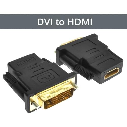 DVI to HDMI Adapter Cable HDMI to DVI 24+1 Pin Cable 24k Gold Plated Plug 1080P Video Converter Cable for PC HDTV Projector