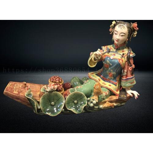 Chinese Style Creative Handcraft Beautiful Women Art Sculpture Classical Lady Statue Ceramic Crafts Home Decoration R4151