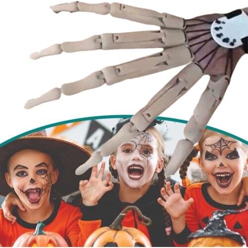 Creative Articulated Fingers Halloween Finger Gloves Flexible Joint Paws Halloween Party Cosplay Costume Props Hand Model Gift