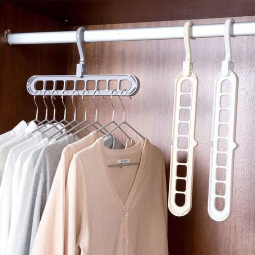 Hot 9-hole Rotating multi-function Clothes hanger organizer Space Saving Hanger folding magic drying Racks Scarf clothes Storage