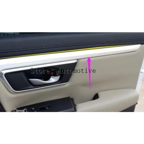 For HONDA CRV 2017 2018 Matte Interior door Decoration Cover Decorative Trim car styling accessories