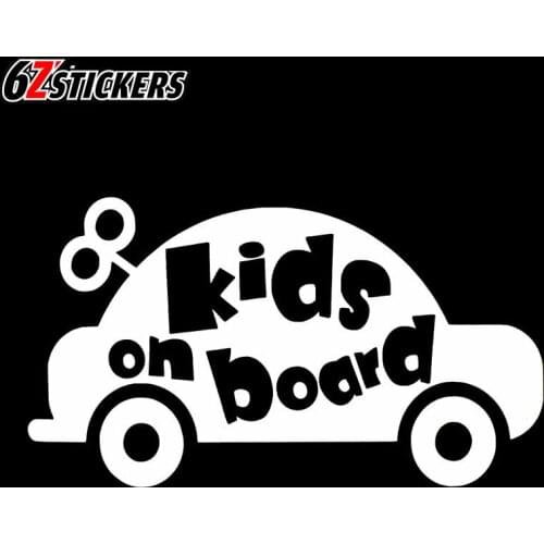 Sixsub 1PCS KIDS ON BOARD 40X22cm Fash Car Stickers Motorcycle decals Body Window Stickers Car Styling