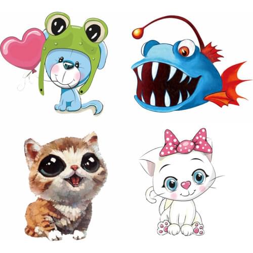 ZOTOONE Cute Cartoon Animal stickers for iron transfer clothes DIY accessory t-shirt dresses washable heat transfer
