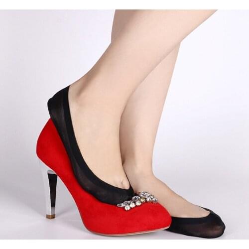 1 Pair New Fashion Women Summer Cotton Casual Short Boat Socks No Show Peds Cushion Female Invisible for High Heels