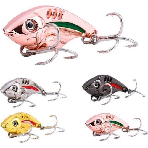 New Dolphin Metal VIB Luya Bait Long-Range Sequin Topmouth Culter Perch Fake Bait Freshwater Iron Plate Universal SimulationBait