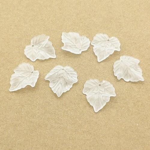 New Arrival! 900pcs Clear leaf Frosted Beads For Handmade Jewelry Necklace/Earrings DIY Parts,Jewelry Findings&Components