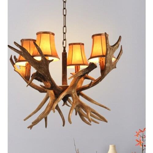 American Country Retro Tree Chandelier Villa Foyer Parlor Dining Room Suspension Light Restaurant Cafe Bar Club Hanging Lamp