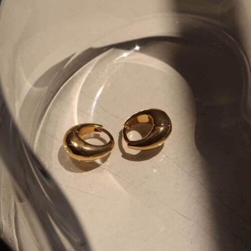 Simple Mini Huggie Dome Hoop Earring Gold Metal European Women Hot Selling Classic Jewelry Wholesale