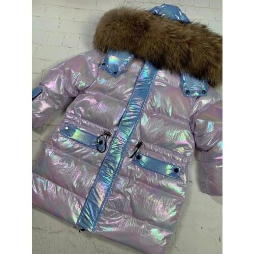 95cm-145cm 2021 winter down jacket childrens clothing girl down jackets child long thicken outerwear boy long duck down jackets