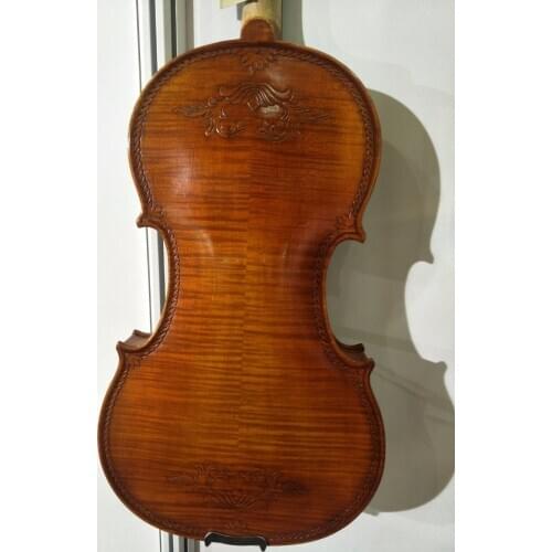 Hand made Nice violin. maple back violin+bow + rectangle case+rosin