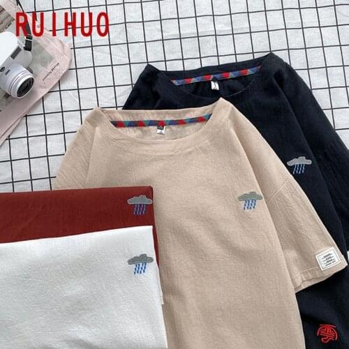 RUIHUO Mens Summer T-shirts