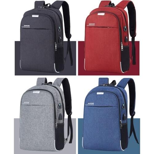 Anti-theft Mens Womens USB Charging Backpack Laptop Notebook Travel School Bag Laptop Notebook Sleeve Case