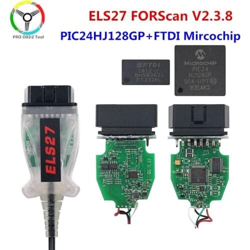 ELS27 FORScan V2.3.8 OBD2 Scanner PIC24HJ128GP FTDI Mircochip ELS 27 Multi Language ELS27 for Ford/Mazda/Lincoln/Mercury