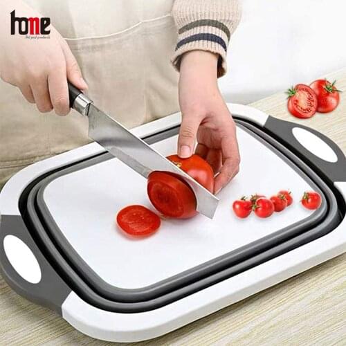 Cheese Food Cutting Board Sink Folding Drain Basket Dish Chopping Board Vegetables Table Portable Kitchen Accessories Gadgets