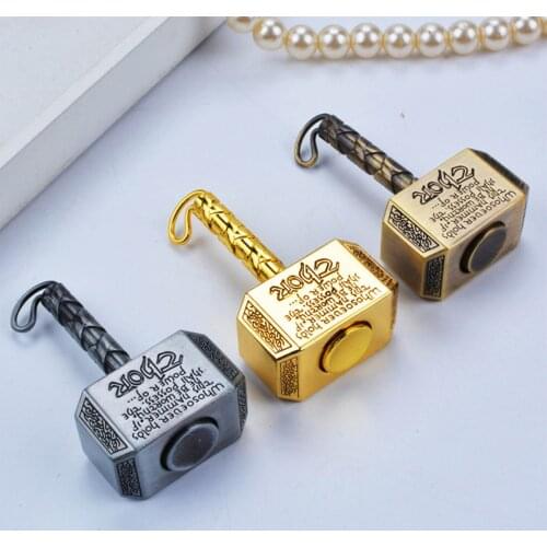 Dark World Battle Hammer Toy Alloy Decompression Spinners Toy Fidgeting Cool Hammer Fidget Hand Finger Spinners Party Favors