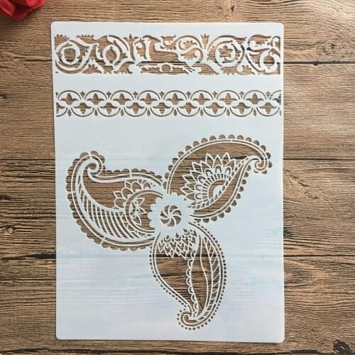 A4 29 * 21cm Mandala flower DIY Stencils Wall Painting Scrapbook Coloring Embossing Album Decorative Paper Card Template,wall