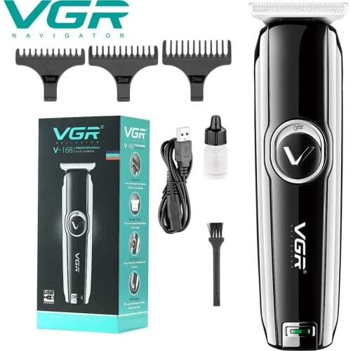 VGR V-168 USB Electric Hair Clipper Man 0mm Shaver Trimmer For Men Barber Professional Beard Rechargeable Hair Cutting Machine