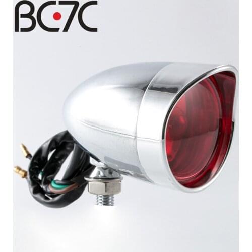 Motorcycle Red Retro Brake Taillight Motorbike Rear Tail Lamp Indicator For Harley Honda Kawasaki Suzuki Yamaha