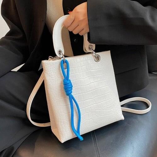 Alligator print women handbag and purse small PU Leather female Shoulder messenger bag Quality Brand design Tassels ladies Totes