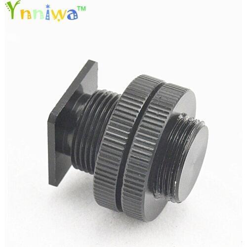 10pcs/lot 5/8 inch 1/4 inch Screw Metal shockproof clip Hot shoe Adapter for Camera tripod head Microphone Mic Mount Bracket