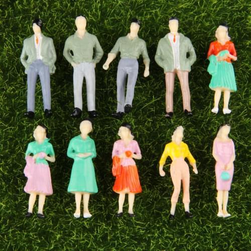 10pcs/lot 1:50 Scale Model Multicolor Miniature Figures Architectural Models Human Scale Model ABS Plastic Peoples 36MM