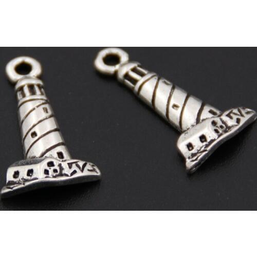 20pcs Silver Color Water Tower Charms Pendant Jewelry Making Diy Handmade Craft A2588