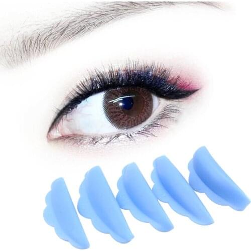 5 Pairs Silicone Eyelash Perm Pad Colorful Recycling Lashes Rods Shield Lifting 3D Eyelash Curler Accessories Applicator Tools