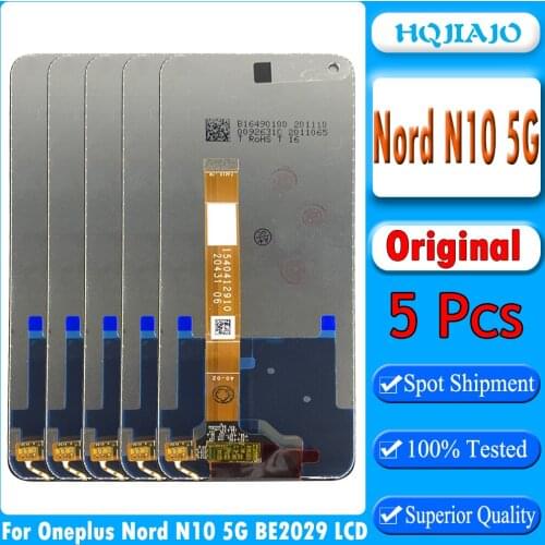 5pcs Original For Oneplus Nord N10 5G BE2029 BE2025 BE2026 LCD DIsplay Touch Screen Digitizer Parts For Nord 10 5G LCD