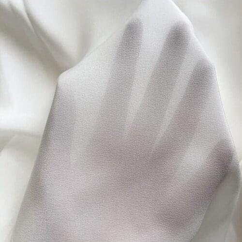 12 mm Crepe De Chine Silk Fabric 100% pure mulberry silk off white color 110cm 140cm width 60 gsm 50 meters small wholesale
