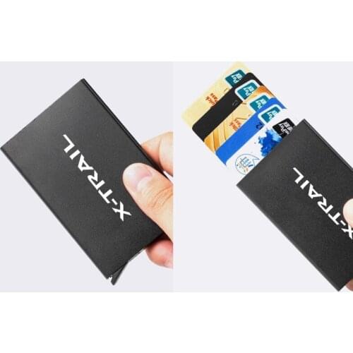 Automatic Metal Anti-theft Smart Wallet ID Card Credit Card Holder for Nissan X-TRAIL XTRAIL T30 T31 T32 2013-2019 ccessories