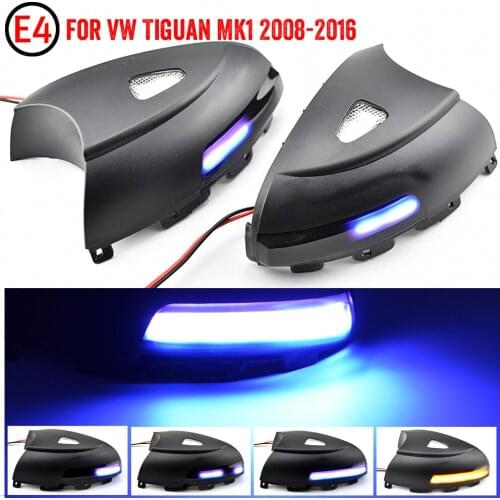 Car Left Right Rearview Side Mirror Turn Signal LED Repeater Light Lamp For VW Sharan 2012-2015 Tiguan 2008-2016 Dynamic lights