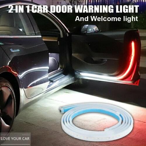 Car streamer light guide strip led light with anti-collision and anti-collision rear-opening door burst flashing warning light