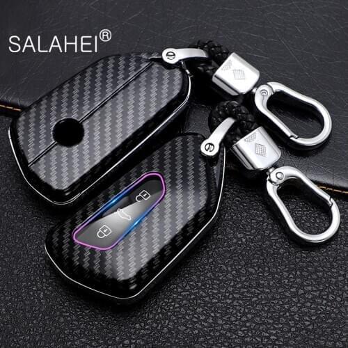 3 Buttons ABS Car Key Case Cover For VW Volkswagen Golf 8 Mk8 2020 Skoda Octavia Smart Keyless Remote Control Holder Accessories