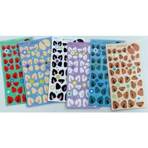 Coloured Fox Ear Tail Cute Stickers Korean Ins Star Idols Photo Creative Paster Stationery Children Kawaii Decorative Sticker