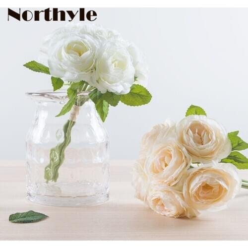 Artificial Silk Camellia Bundle - 11" Tall X 7" Width Wedding Decoration Fake Flowers Bouquet Flowers Arrangement Home Decor