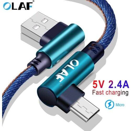 OLAF Micro usb cable 3m 2m 90 Degree usb cable for samsung s7 s6 Fast charging data cable for xiaomi redmi huawei android Cord