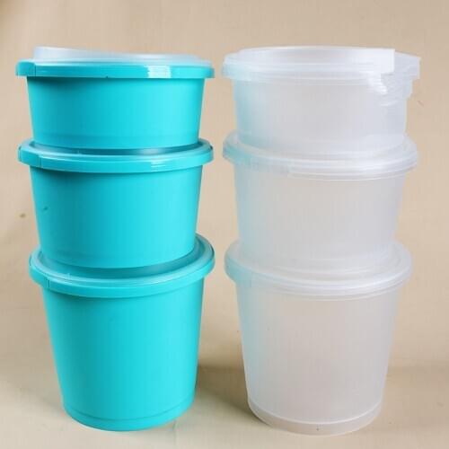 10pcs Net red anti-theft sealed soup bucket dessert pastry packaging bowl picnic lunch box thicked round plastic cups with lids