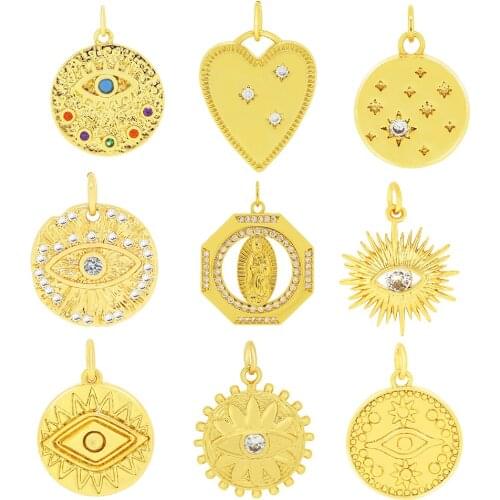 Pendant Creative Accessories Accessories Set with Diamond Round Link Necklace Bracelet Pendant 2021 New Trend