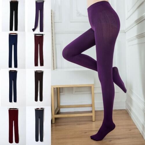 2019 Newest Hot Women Cable Knit Fleece Footless Winter Warm Stretch Thick Skinny Lined Legging Solid Super Warm Leggings