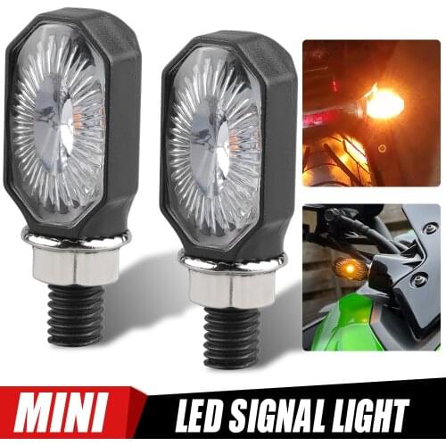 Mini Motorcycle Turn Signal 12V LED Flashing Amber Blinker Light led Turn lamp Universal for Honda Suzuki Kawasaki Yamaha