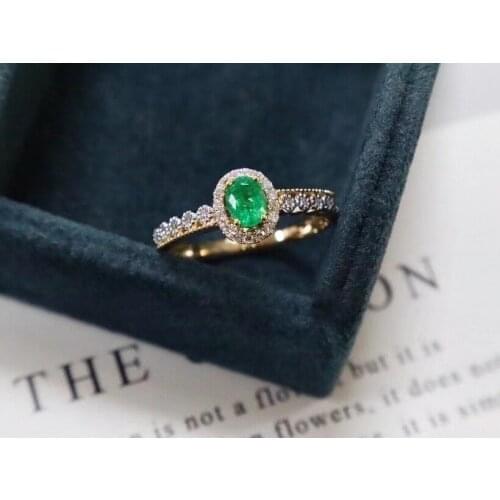 Fashion grace round Sun flower S925 silver natural green Emerald gem ring natural gemstone ring woman girl party gift jewelry