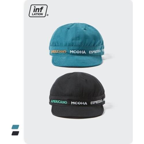 INFLATION 2021 Fashion Cotton Caps Unisex Harajuku Embroidery Peaked Cap Men Japanese Streetwear Outdoor Sun Caps Men 338CI2021