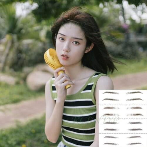 Fake Eyebrow Tattoo Sticker 4 Shapes 3D False Eyebrows Long Lasting Super Waterproof Makeup Eye Brow Stickers Cosmetics 01