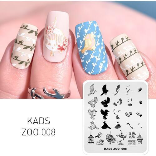 KADS Nail Art Templates Chinese Ocean & Zoo Travel Style Stencil for DIY Beauty Manicure Tool nail stamping plates Nail Art Tool