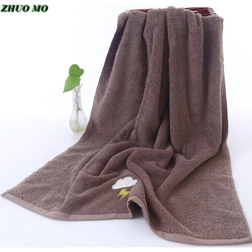 100% Cotton embroidery Bath Towel 70*140cm Thicken Luxury Eco-friendly Quick dry Terry beach towel for Adults Serviette de Bain