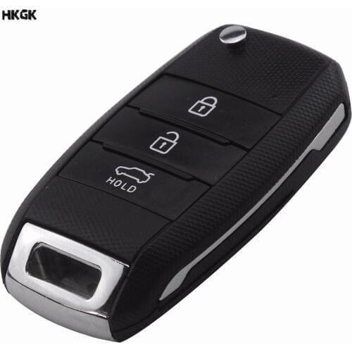 3 Button Flip Folding Remote Key Shell Replacement for KIA K2 K3 K5 Carens Cerato Forte Car Cover Housing