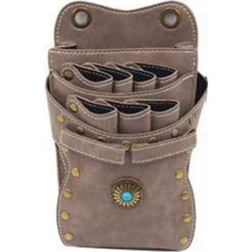 Barber Shears Holster Scissors Holder Pouch PU Leather Hairdressing Tool Case Bag