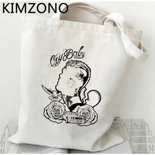 Lil Peep shopping bag bolsas de tela canvas grocery shopper jute bag handbag bag woven sac cabas reusable sacola sac tissu